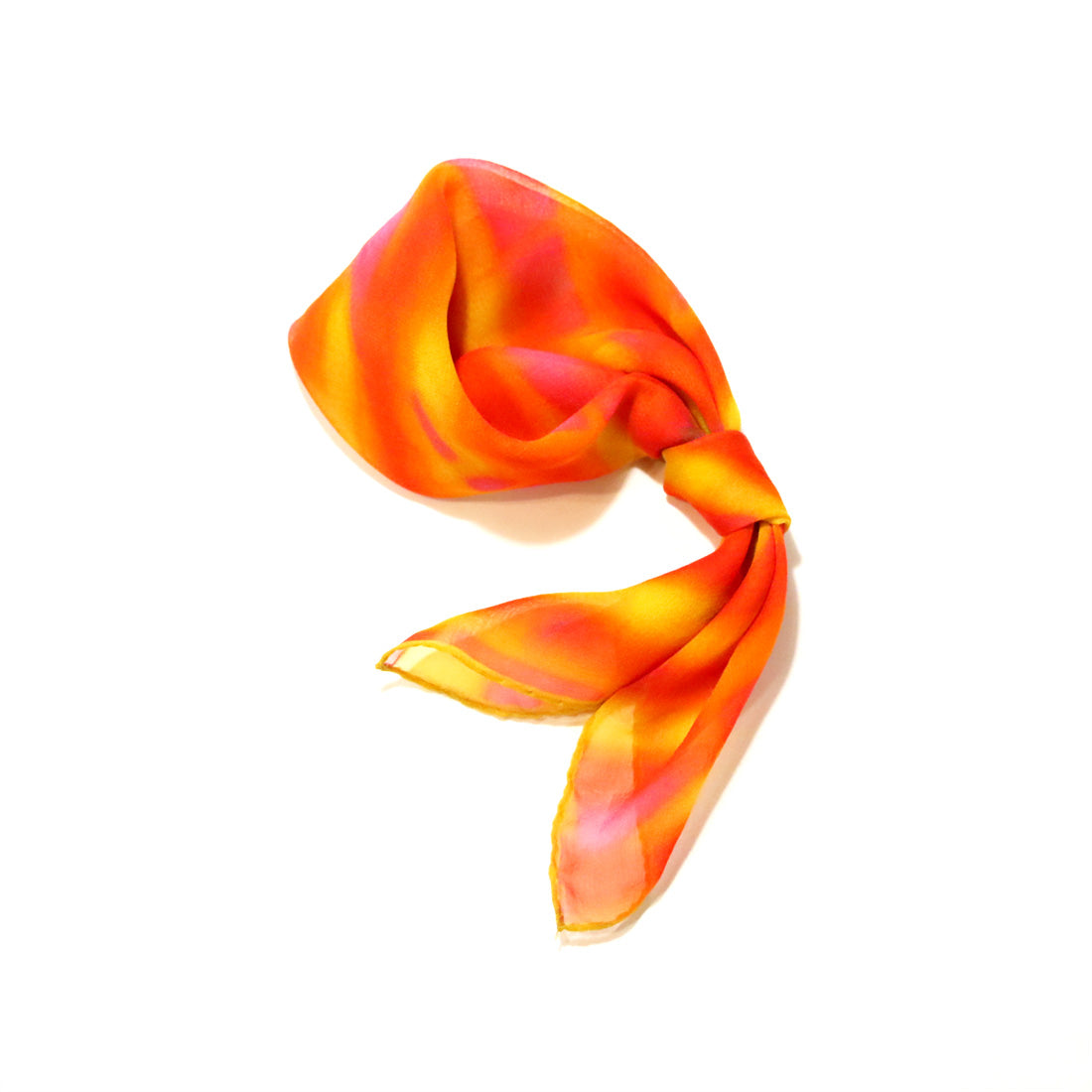 shop stylish printed orange fashion silk scarfs online paris taipei tokyo harrods isetan barneys new york 禮物推薦 法式精品絲巾 橘黃雪紡絲巾