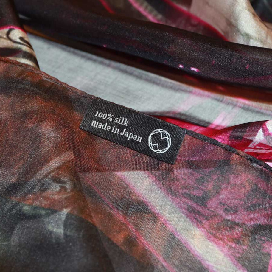 black silk scarf style from a friend of mine online made in japan