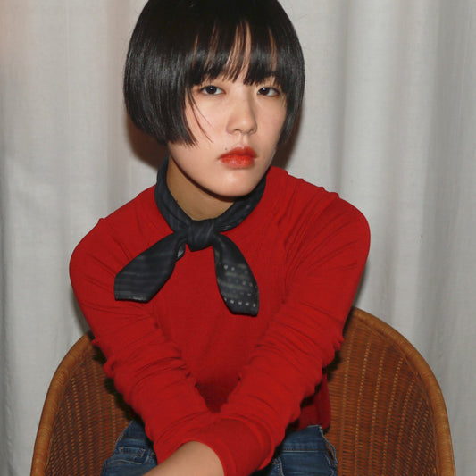 black stylish cotton scarf from a friend of mine online paris taipei tokyo