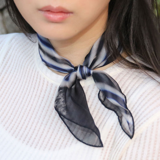 buy stylish black fashion silk scarf online paris taipei tokyo isetan harrods vogue dover street satori mizushima product shop 送女生禮物推薦 法式精品雪紡絲巾 義大利製
