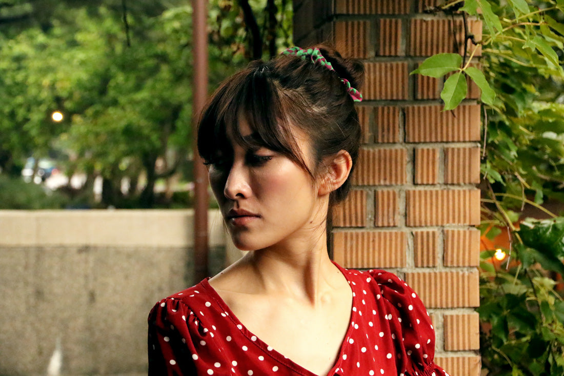 buy green fashion silk scrunchie online paris taipei tokyo harvey nichols isetan selfridges barneys new york