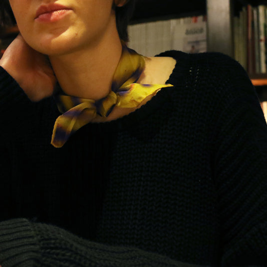 buy luxury fashion silk chiffon scarves online paris taipei tokyo isetan dover street 法式精品黃色雪紡精品絲巾 スカーフ 通販