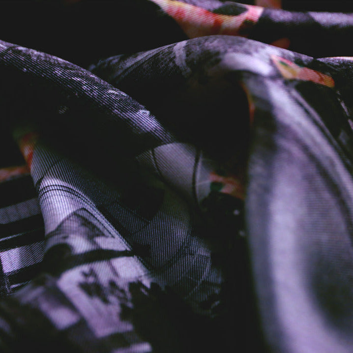 scarf from a friend of mine, silk twill details, scarf made in japan.