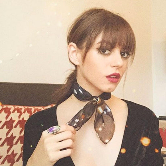 shop stylish black fashion scarf chiffon victoria gallagher paris taipei tokyo london vogue elle harrods