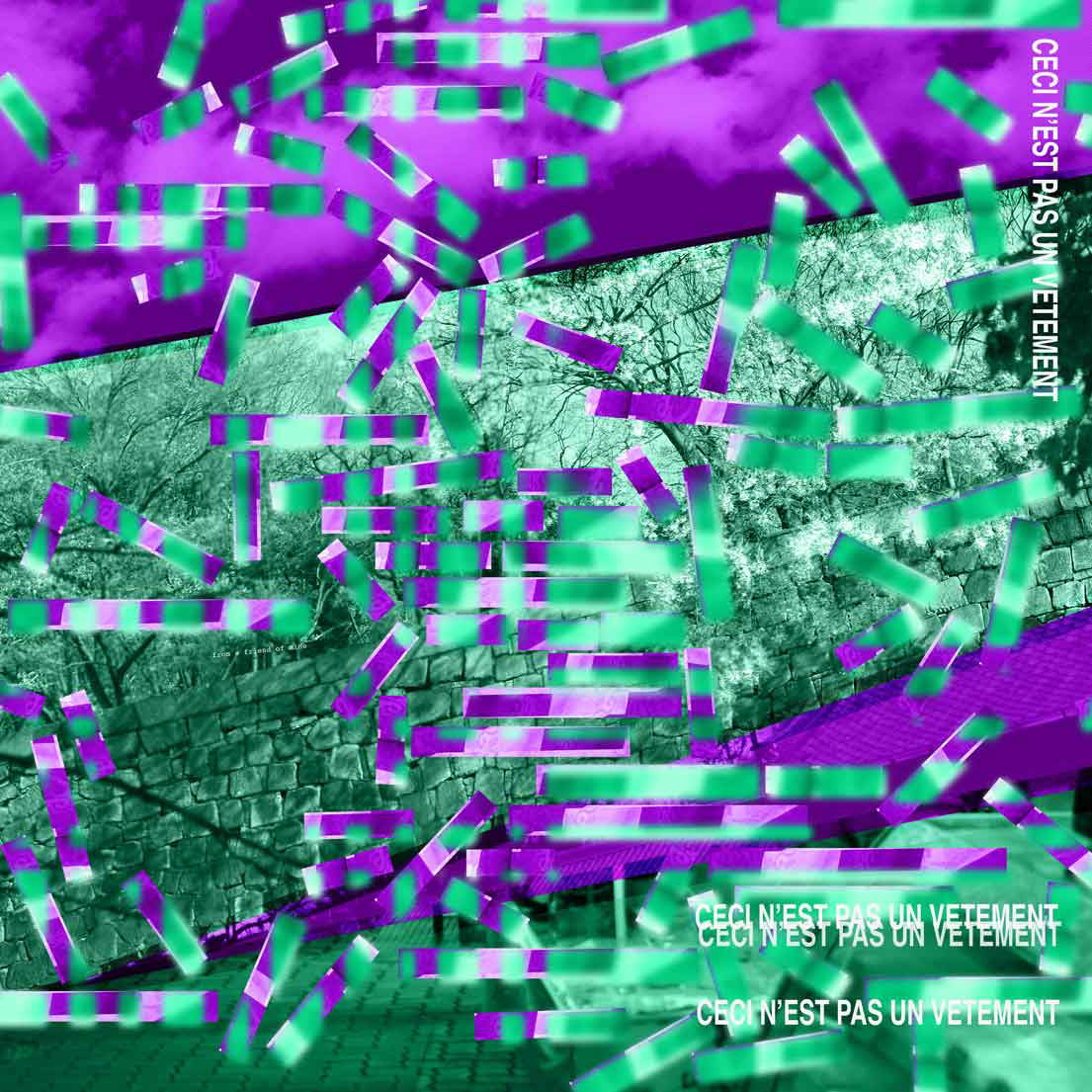 < Limited Edition >  Silk Scarf "Ceci n'est pas un vetement" 90x90cm