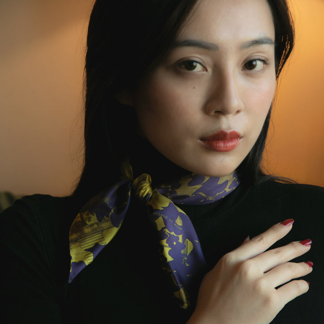 french silk scarf from a friend of mine helmut philo phoebe lang made in japan