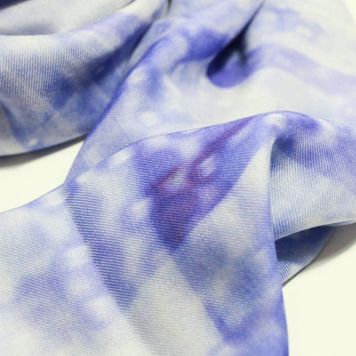 Texture details luxury fashion shawl blue white print cashmere modal scarf online pinkoi from a friend of mine