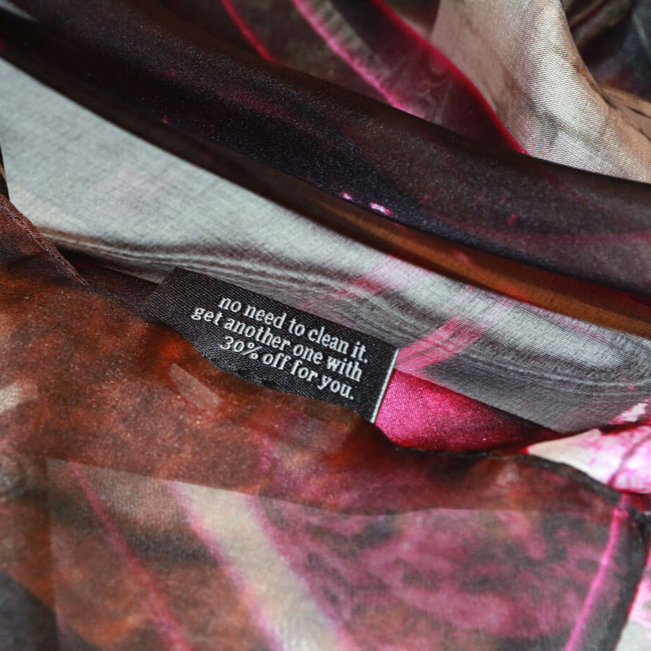 black silk scarf style from a friend of mine online made in japan