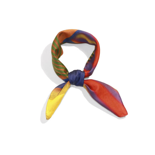 fashion rainbow cotton satin scarf from a friend of mine online paris taipei tokyo