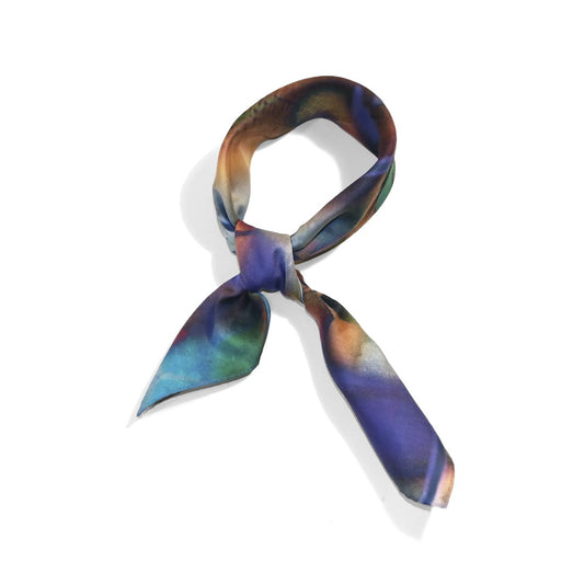 Blue printed fashion cotton scarf from a friend of mine online taipei paris tokyo