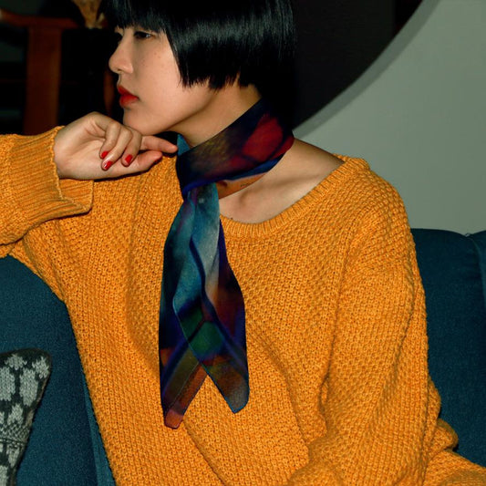 fashion silk chiffon scarf from a friend of mine 時尚絲巾穿搭推薦 online paris taipei tokyo