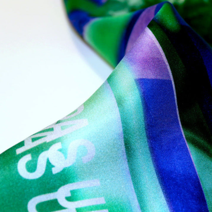 buy stylish fashion green purple silk scarf vetements スカーフ 通販 online paris taipei tokyo isetan harrods dover street market