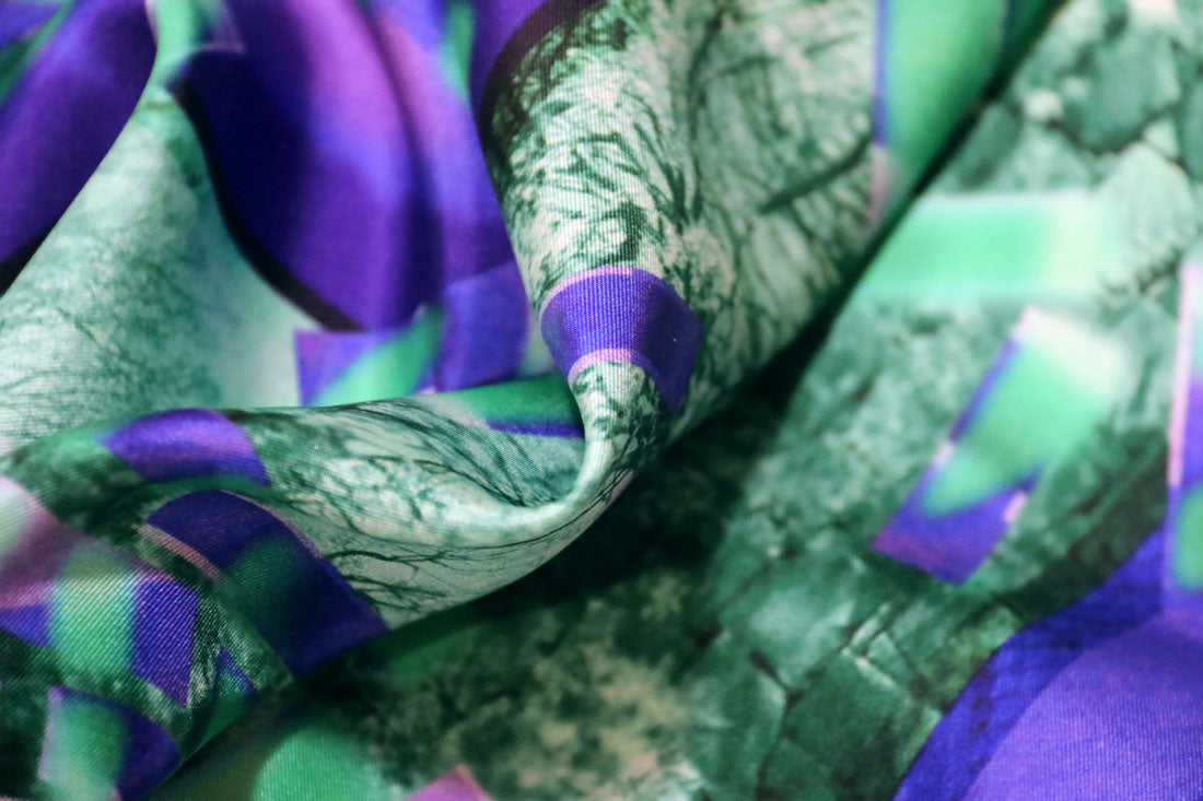 Buy stylish fashion purple green silk scarfs vetements online from