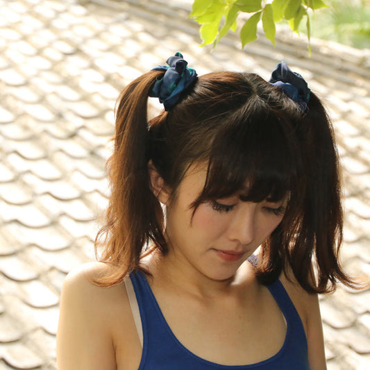 buy blue fashion silk scrunchies online paris taipei tokyo harvey nichols isetan selfridges barneys new york