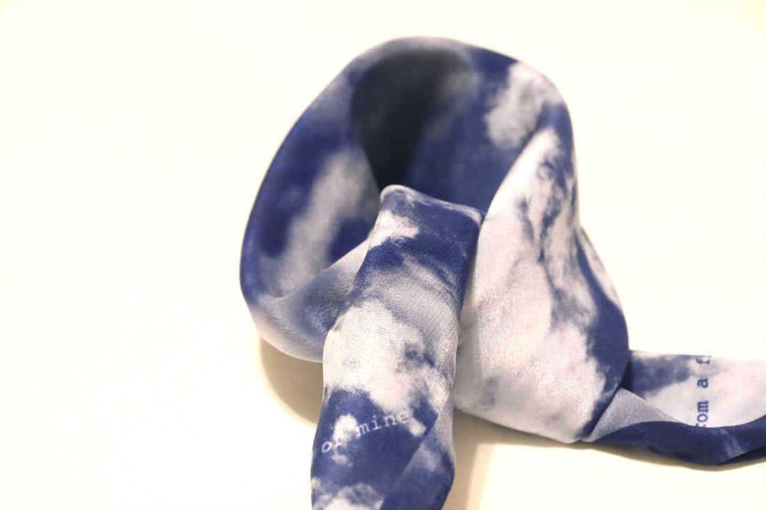 Buy stylish blue square silk scarf & bandana as luxury accessories ...