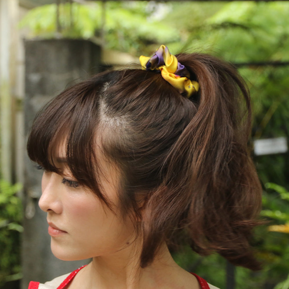 buy yellow purple fashion silk scrunchies online paris taipei tokyo harvey nichols isetan selfridges barneys new york