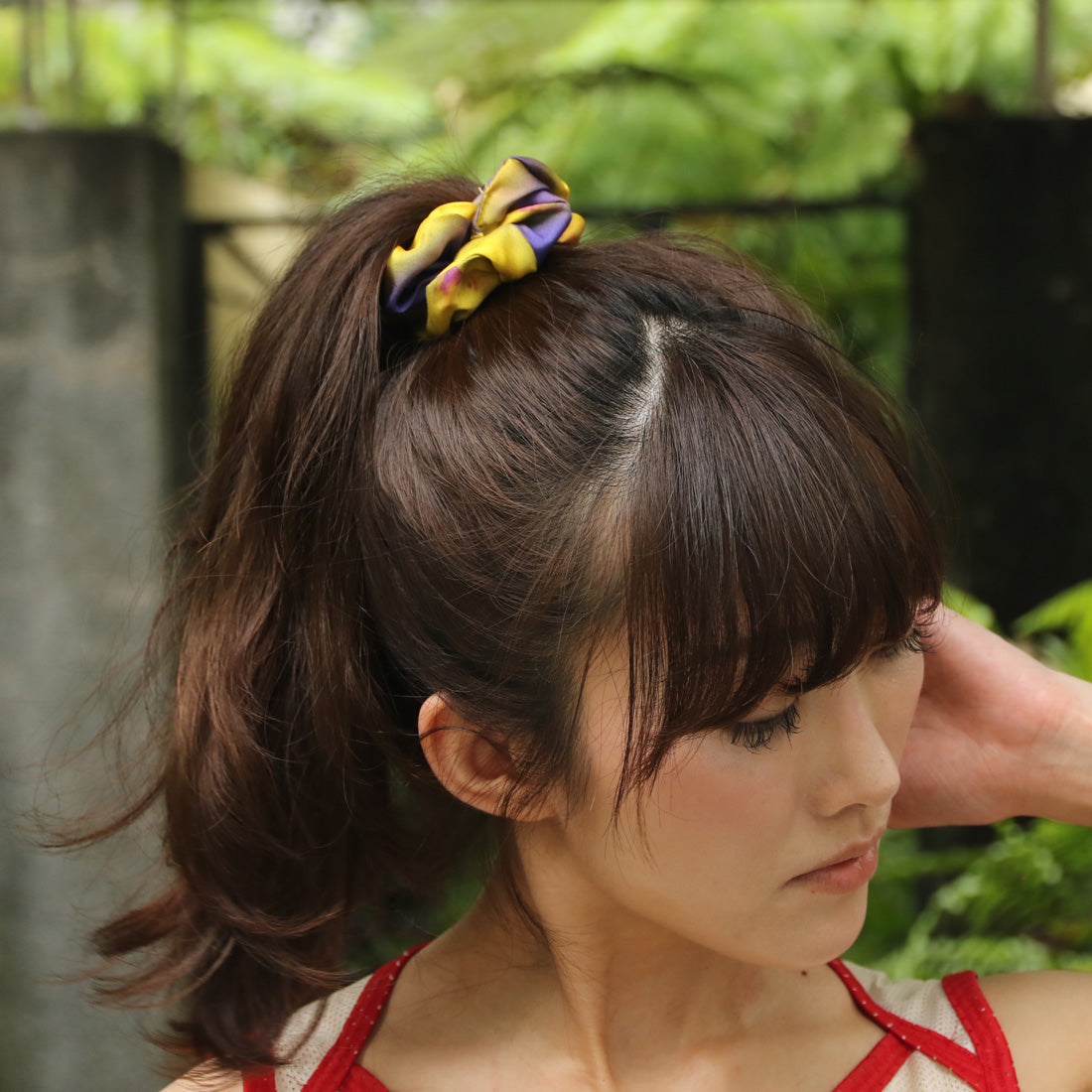buy yellow purple fashion silk scrunchies online paris taipei tokyo harvey nichols isetan selfridges barneys new york