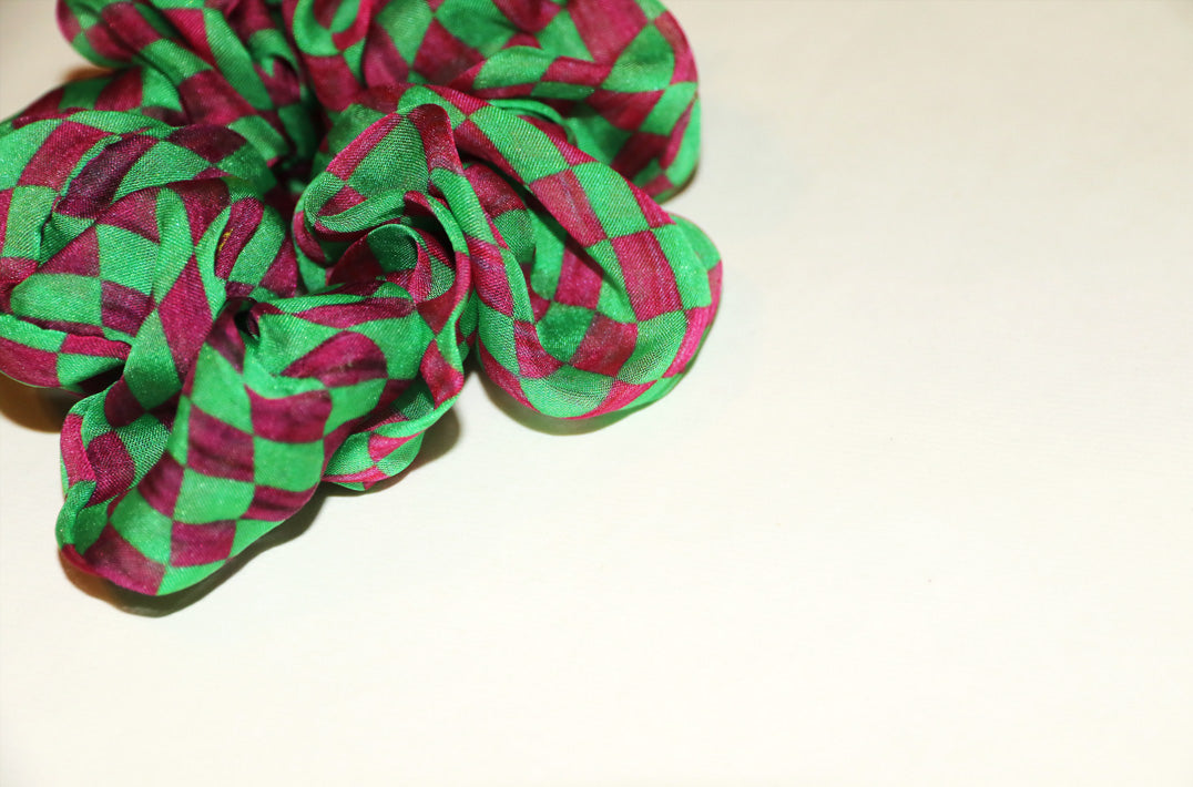 buy green fashion silk scrunchie online paris taipei tokyo harvey nichols isetan selfridges barneys new york