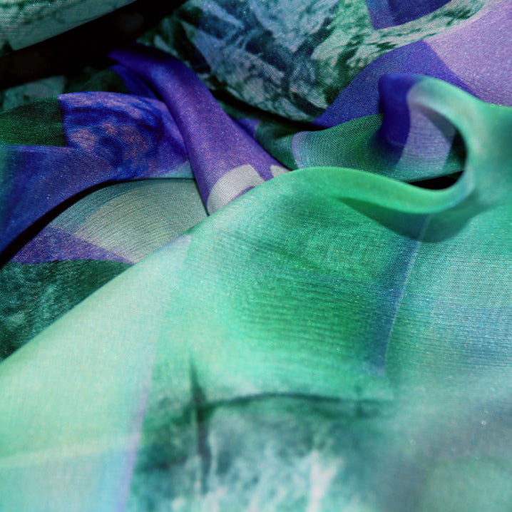 buy luxury fashion big purple green chiffon scarf online paris taipei tokyo isetan vetements vogue harrods takashimaya
