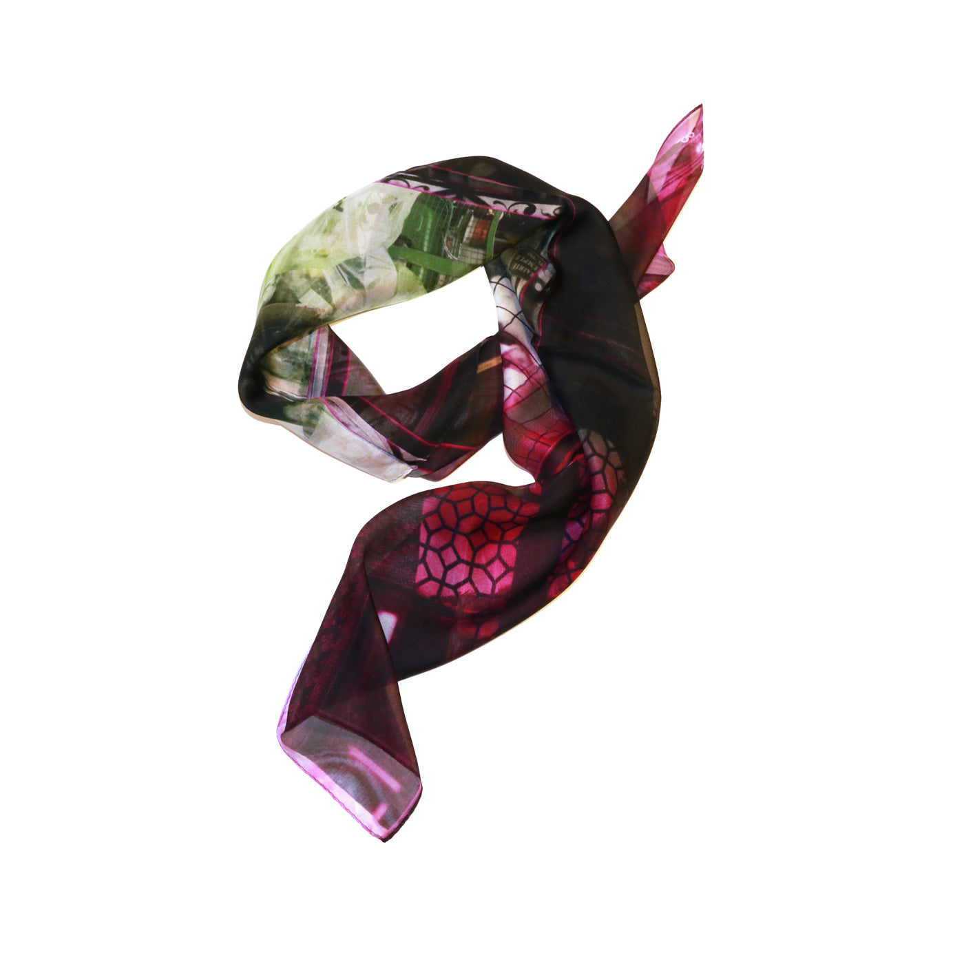 stylish black silk scarf from a friend of mine paris' impression online paris taipei tokyo made in japan