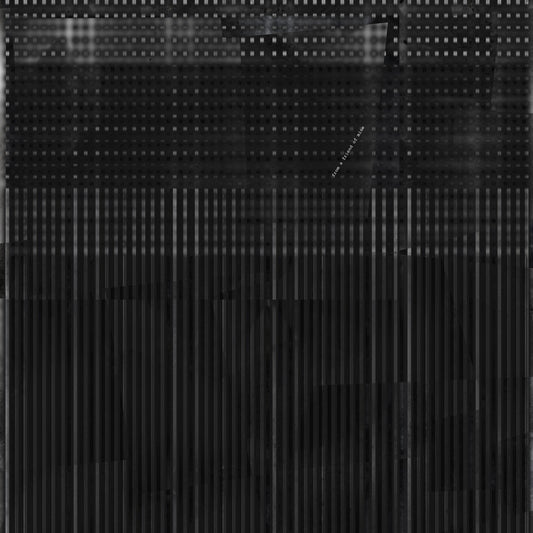 < 限量發行 > "Black Signals" 黑色印花雪紡絲巾 53x53公分 日本製作