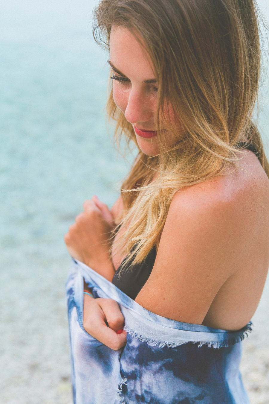 buy big beach silk modal scarf online paris taipei tokyo "from a friend of mine"