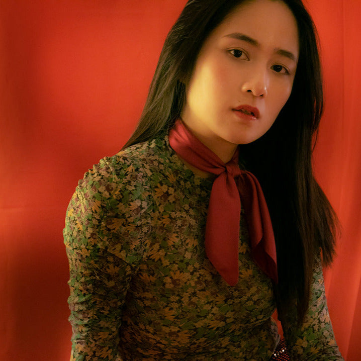 紅色法式絲巾髮帶造型 yves margiela martin saint laurent 日本製