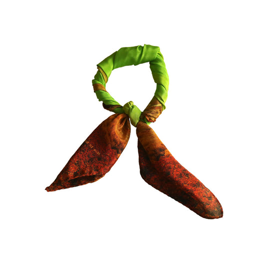 Shop bandanas & fluo green head scarf for women as luxury accessory online.