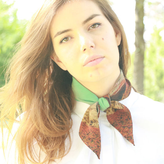 Buy Luxury Silk Neck Scarf styles for women & Shop bandanas online or in Paris & Tokyo