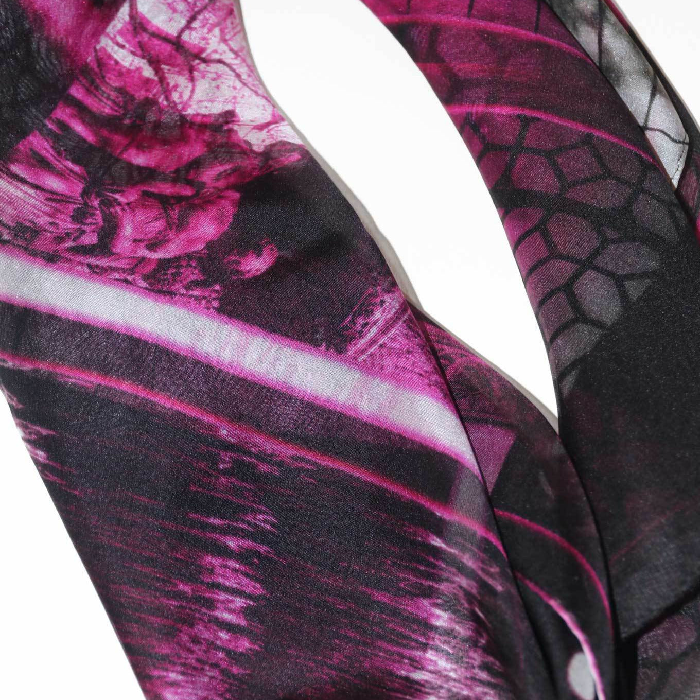 Chic black silk chiffon fashion scarf paris impression from a friend of mine online