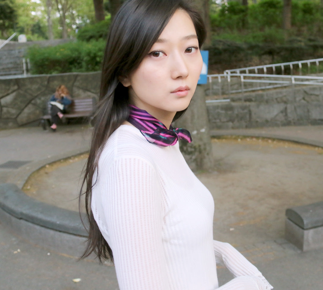 silk scarf from a friend of mine made in italy 法式浪漫時尚雪紡絲巾 領巾 義大利製作