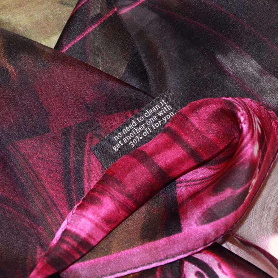 stylish black silk scarf from a friend of mine paris' impression online paris taipei tokyo made in japan